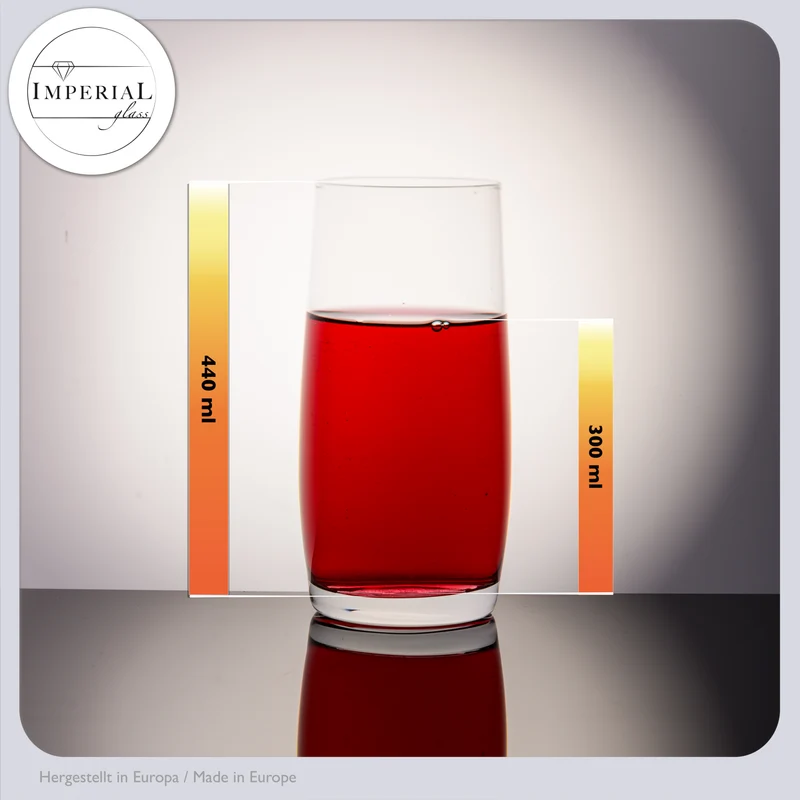 IMPERIAL glass Gläser Set 12 teilig 340ml & 440ml aus Glas spülmaschinenfest