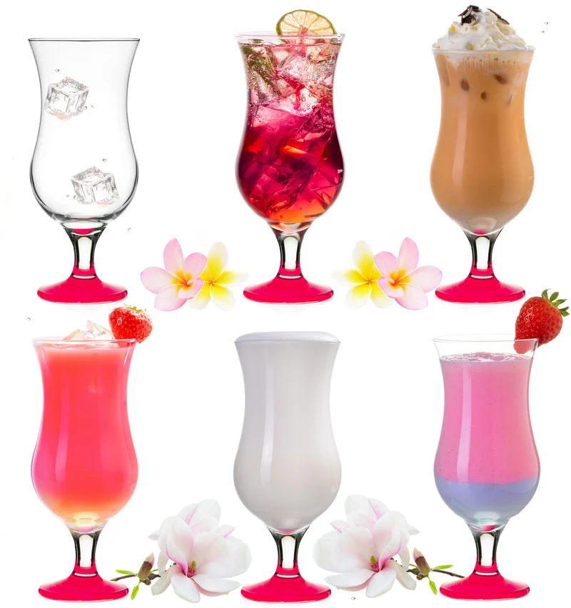 PLATINUX Cocktailgläser Set 6 Stück 400ml (max. 470ml) Pink
