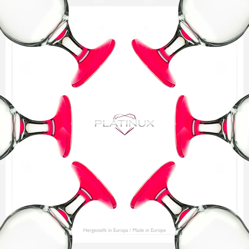 PLATINUX Cocktailgläser Set 6 Stück 400ml (max. 470ml) Pink