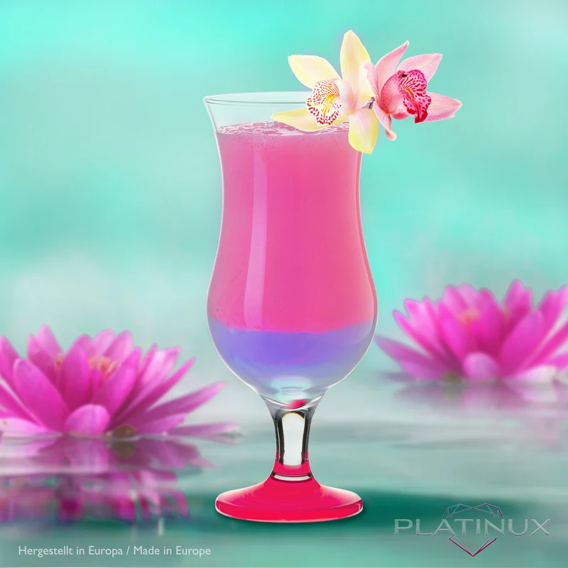 PLATINUX Cocktailgläser Set 6 Stück 400ml (max. 470ml) Pink
