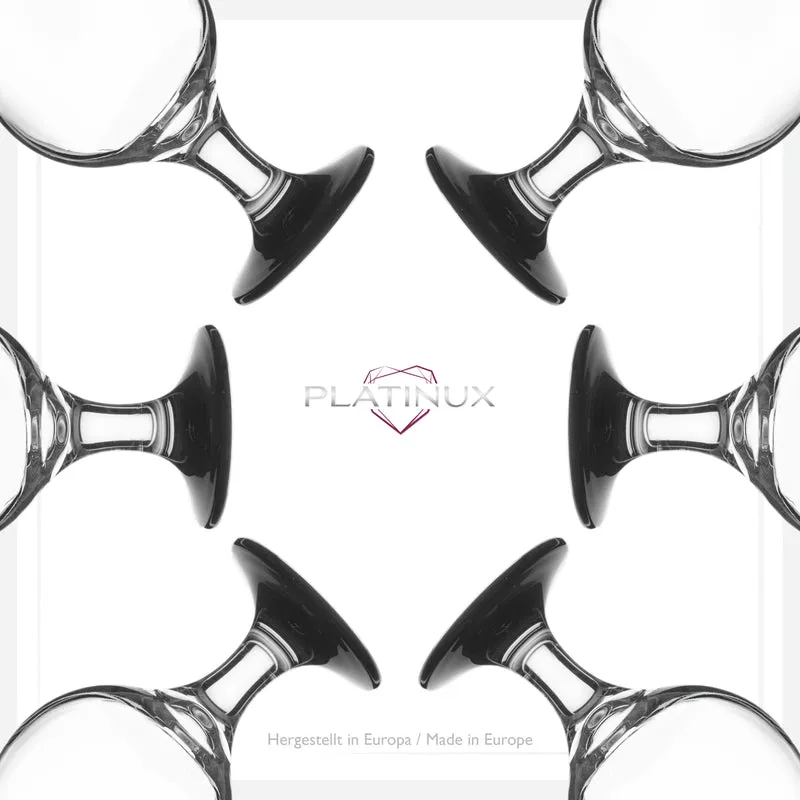 PLATINUX Cocktailgläser Set 6 Stück 400ml (max. 470ml) Schwarz