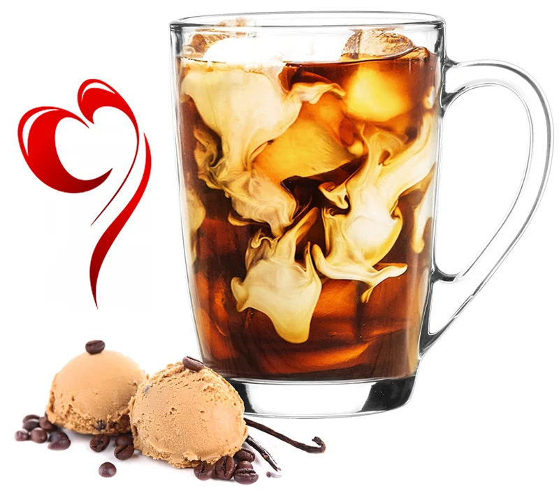 PLATINUX Kaffeegläser Teegläser mit Griff Set 6 Teilig Coffee 250ml (max. 320ml)