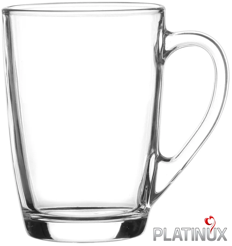 PLATINUX Kaffeegläser Teegläser mit Griff Set 6 Teilig Coffee 250ml (max. 320ml)