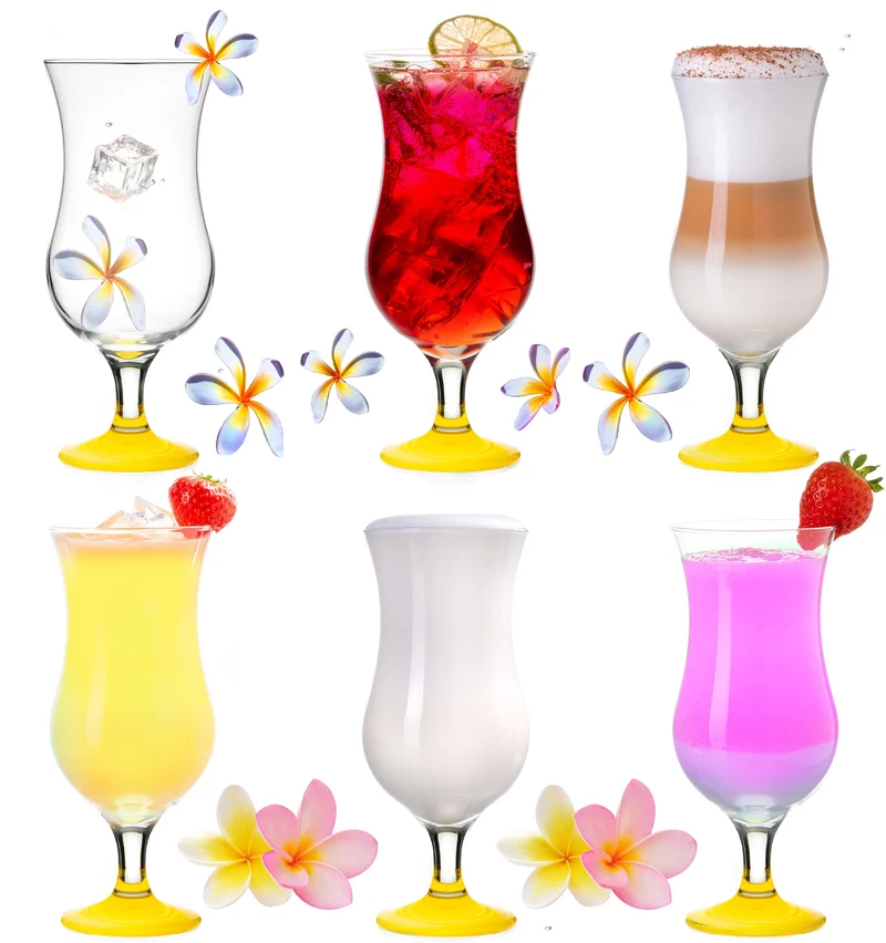 PLATINUX Cocktailgläser Set 6 Stück 400ml (max. 470ml) Gelb