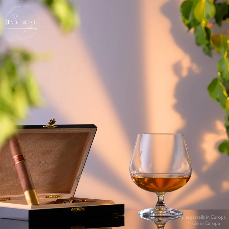 IMPERIAL Cognacgläser 480ml 2er Set Cognac Schwenker aus Crystalline Glas spülmaschinenfest