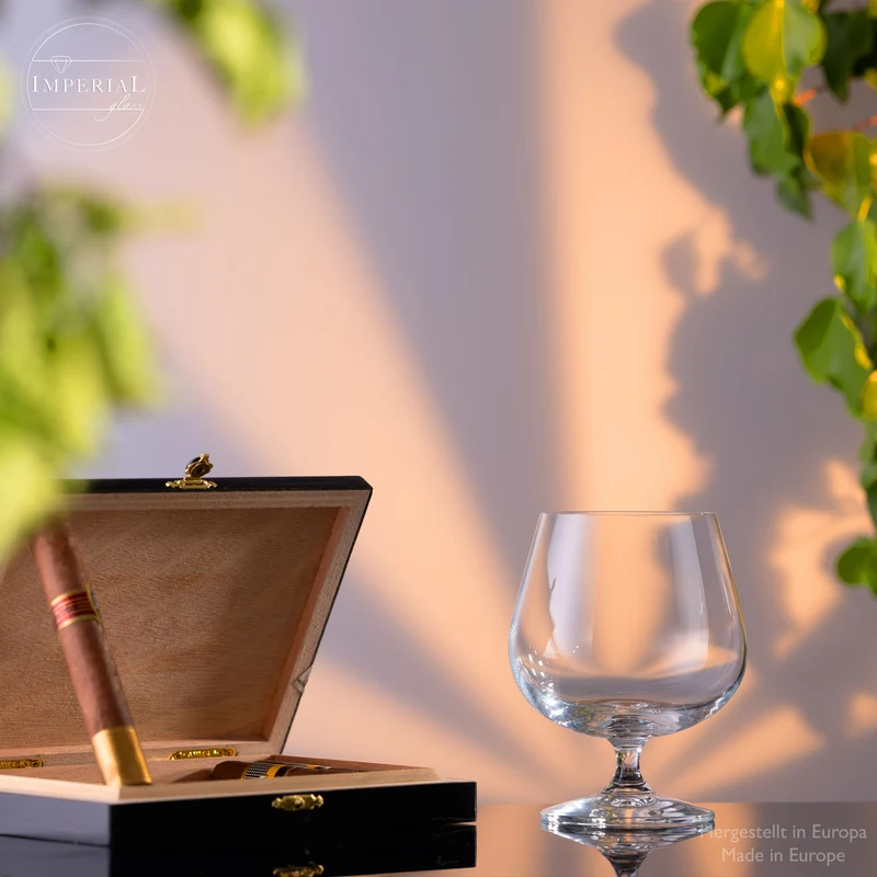 IMPERIAL Cognacgläser 480ml 2er Set Cognac Schwenker aus Crystalline Glas spülmaschinenfest