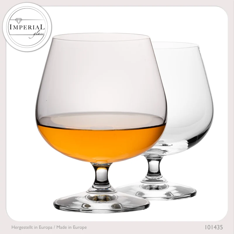 IMPERIAL Cognacgläser 480ml 2er Set Cognac Schwenker aus Crystalline Glas spülmaschinenfest