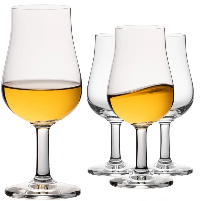 IMPERIAL Nosing Glas 4er Set - Tasting Glas für Whisky & Brandy 120ml Crystalline Glas Spülmaschinenfest