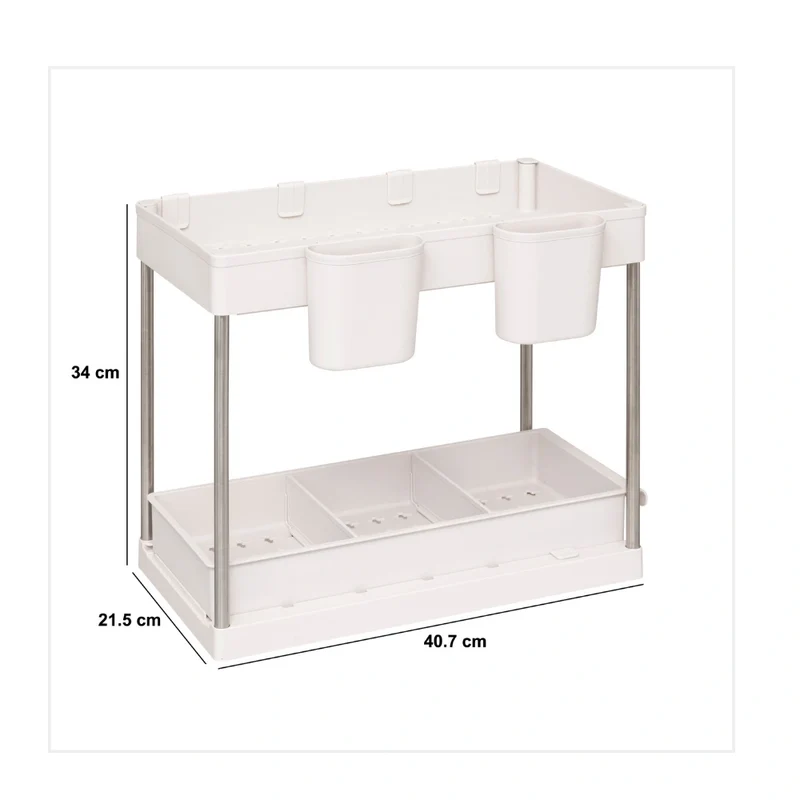 Keukenkast organizer uitschuifbaar 2 niveaus Five®