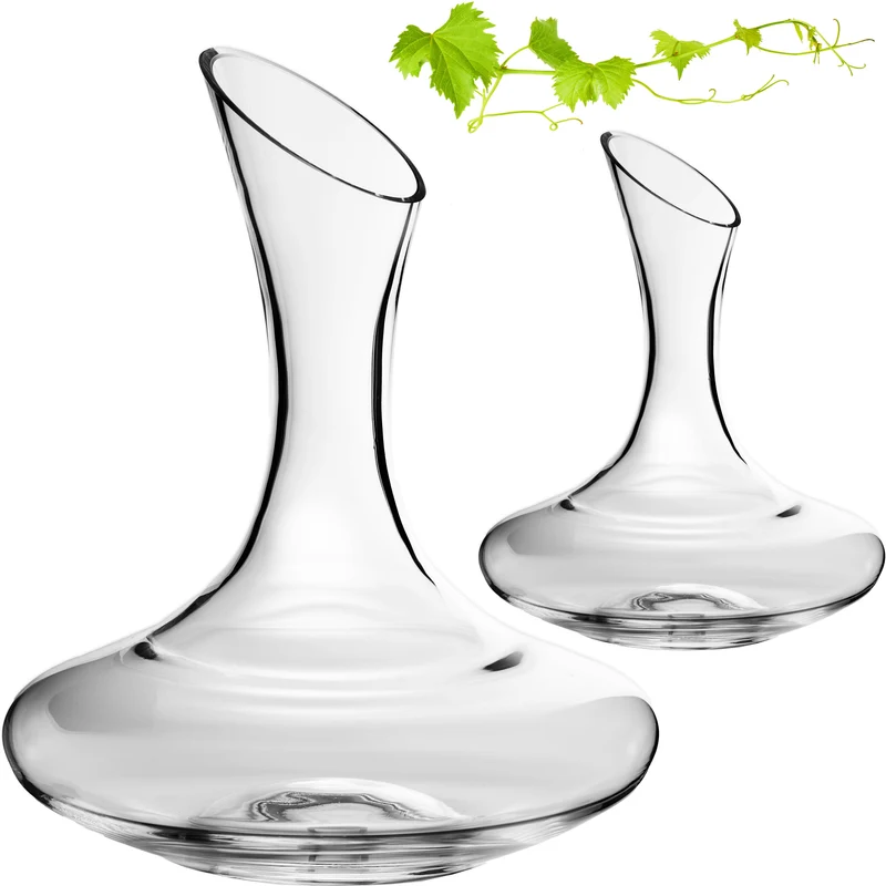 IMPERIAL glass Dekanter 2100ml Set 2-Teilig aus Crystalline Glas "Athen" Handgefertigt
