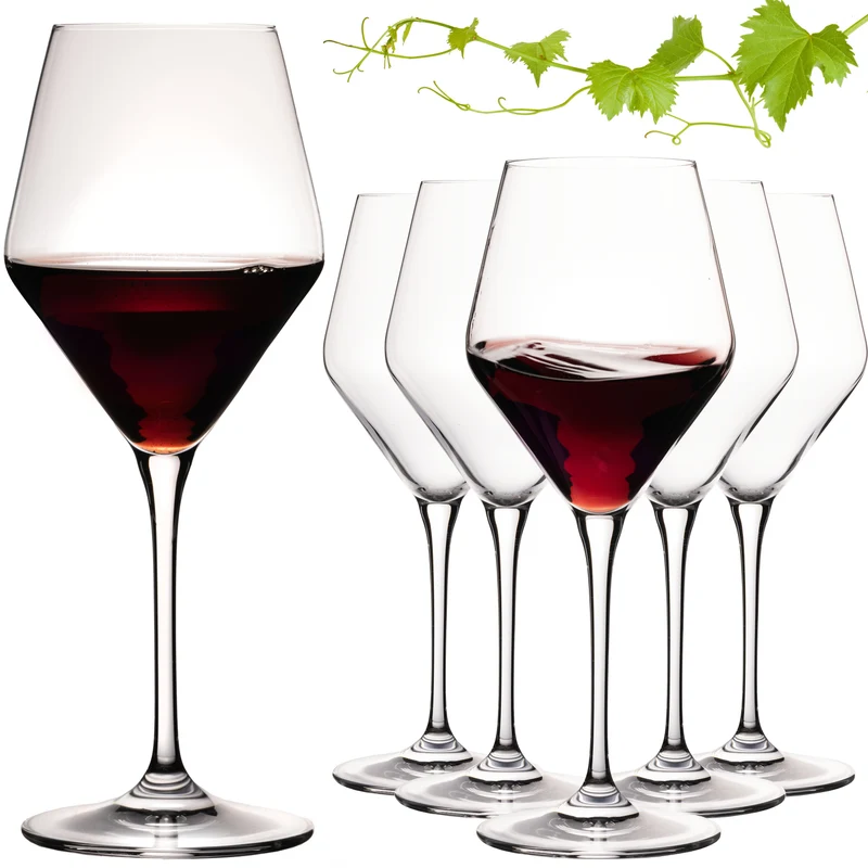 IMPERIAL glass Rotweingläser 375ml Serie "Rom" Set 6-Teilig aus Crystalline Glas