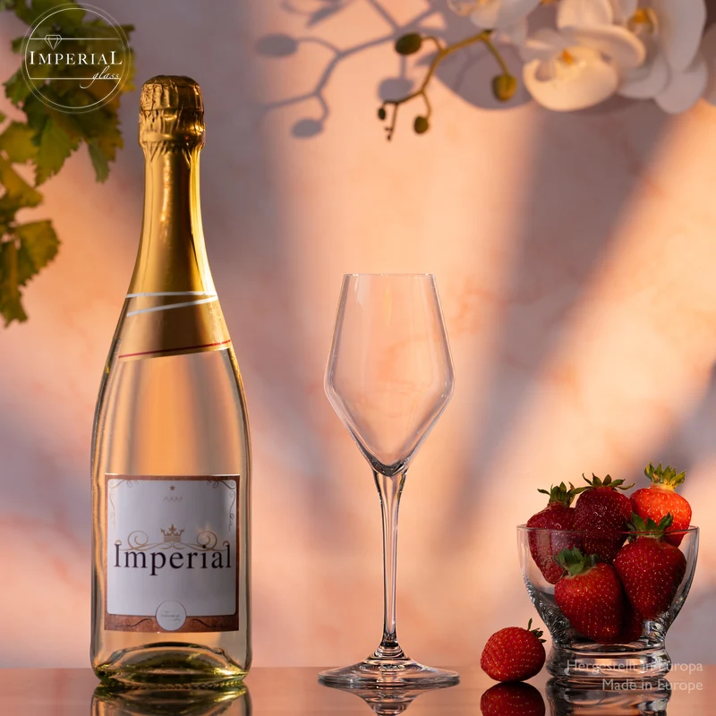 IMPERIAL glass Sektgläser 170ml Serie "Rom" Set 6-Teilig aus Crystalline Glas Spülmaschinenfest