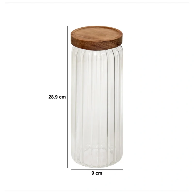 Stijlvolle luchtdichte glazen voorraadpot 1.3 liter Five®