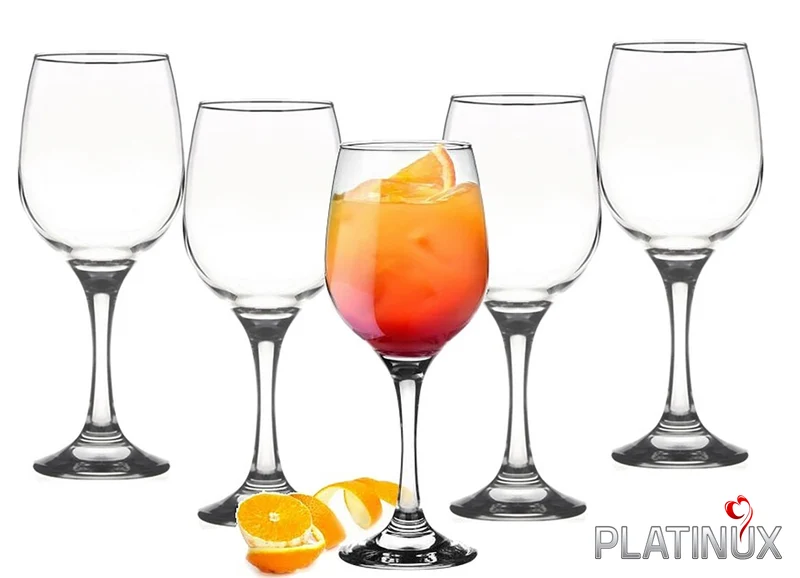 PLATINUX Weingläser Set 6 Teilig 250ml aus Glas massiv