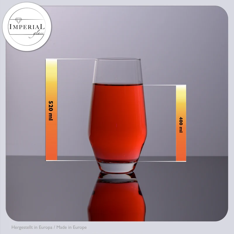 IMPERIAL Karaffe und Trinkgläser Set aus Crystalline Glas "Rom" 1680ml / 520ml handgefertigt
