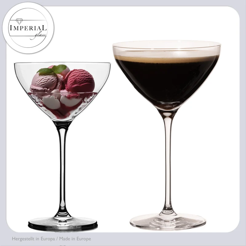 IMPERIAL Martini Gläser Set 2 Stück 330ml aus Crystalline Glas Spülmaschinenfest