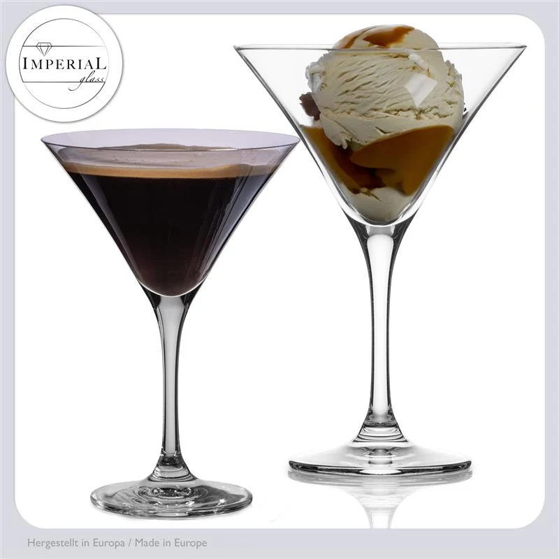 IMPERIAL Martini Gläser Set 2 Stück 270ml aus Crystalline Glas Spülmaschinenfest