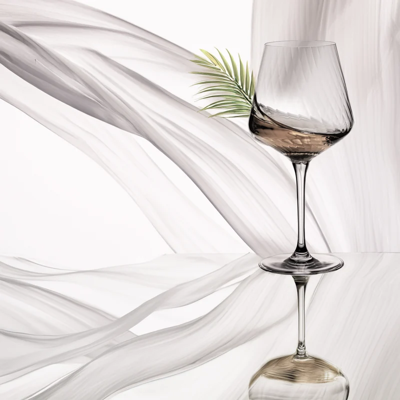 IMPERIAL glass geriffelte Chardonnaygläser Set 6 Stück 570ml aus Crystalline Glas "London"