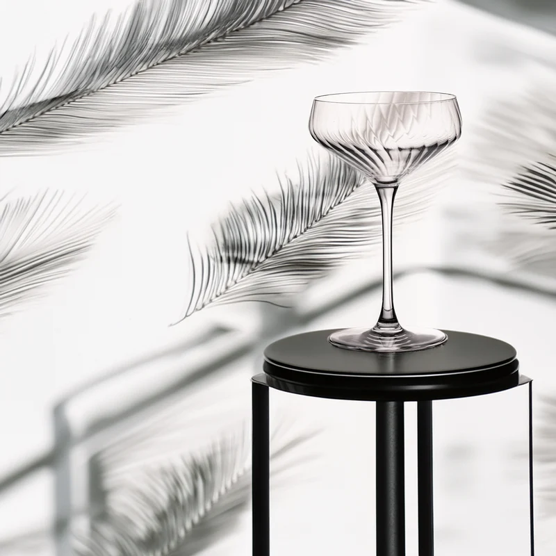 IMPERIAL geriffelte Cocktailschalen 6er Set aus Crystalline Glas 270ml "London" Spülmaschinenfest