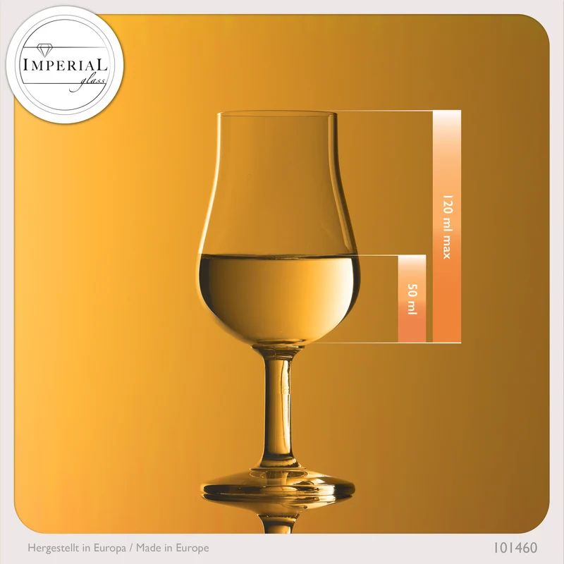 IMPERIAL Nosing Glas 12er Set - Tasting Glas für Whisky & Brandy 120ml Crystalline Glas Spülmaschinenfest