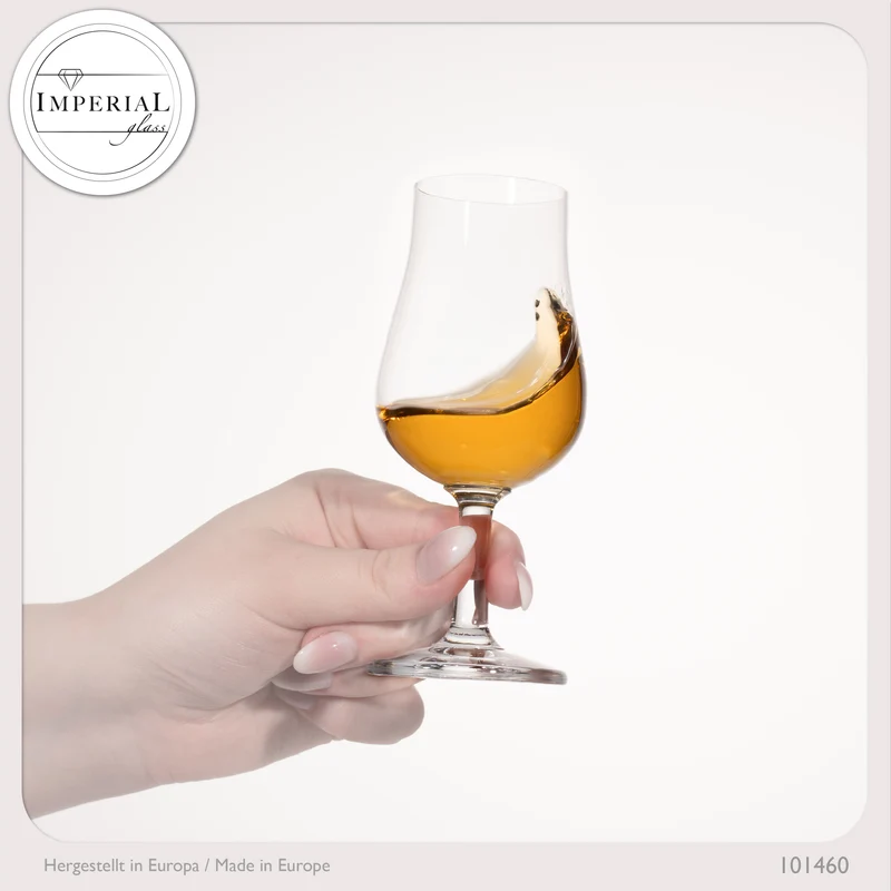 IMPERIAL Nosing Glas 12er Set - Tasting Glas für Whisky & Brandy 120ml Crystalline Glas Spülmaschinenfest