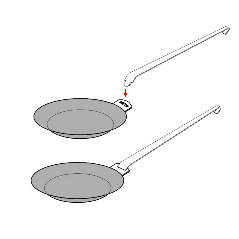 Flex-Griff Eisen Länge ca. 24,5cm für Flex-Pfannen
