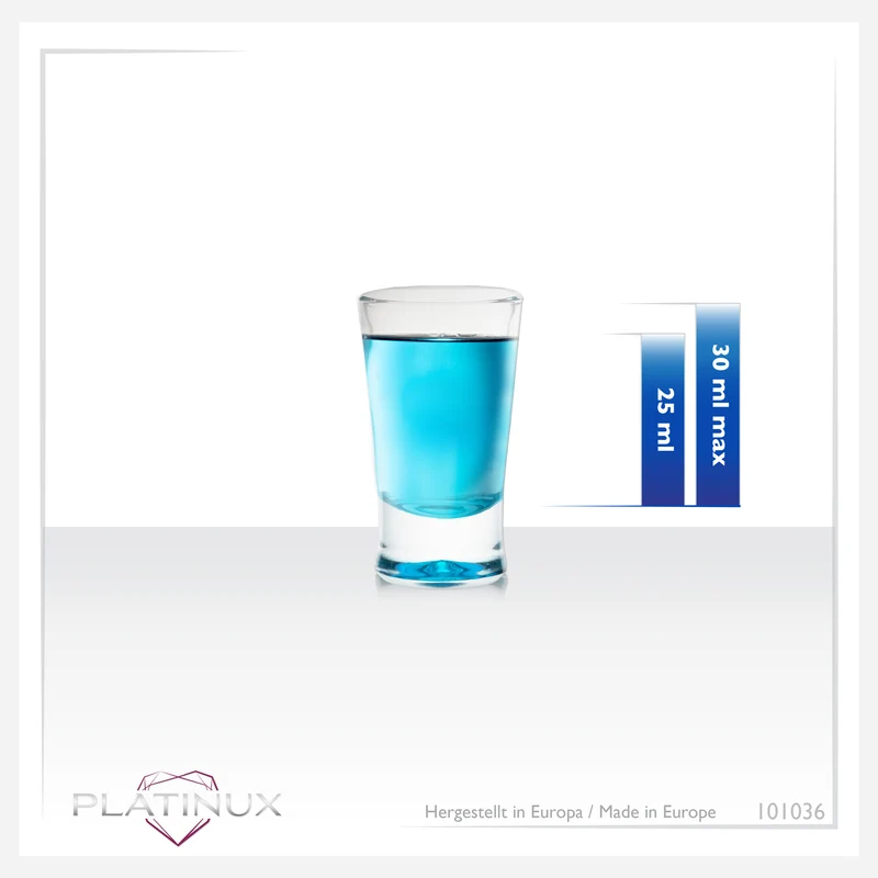 PLATINUX Shotgläser Set 6 Teilig bunt Schnapsgläser 2,5cl