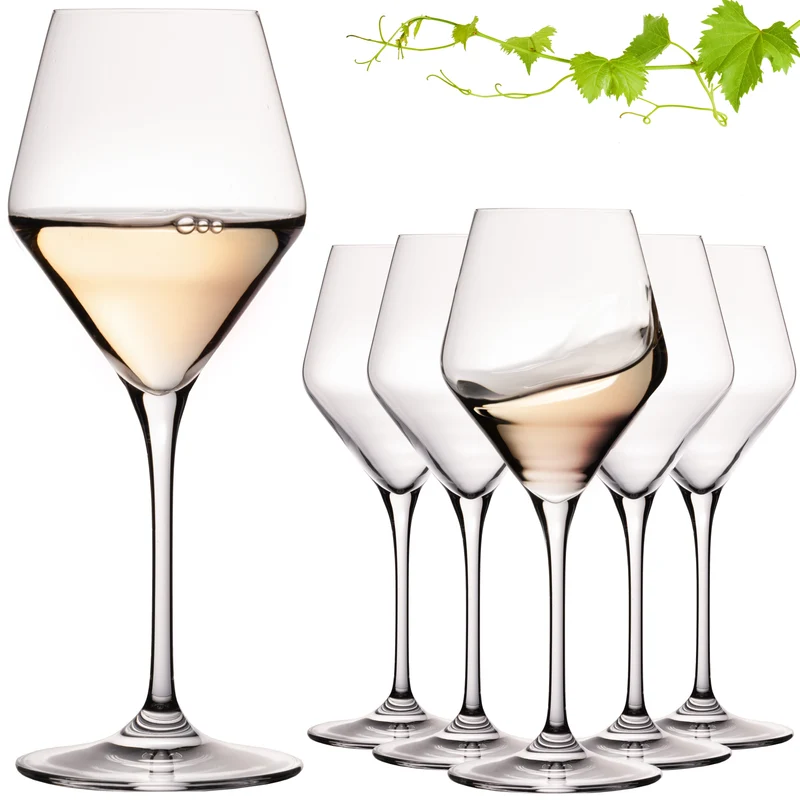 IMPERIAL glass Weißweingläser 370ml Serie "Rom" Set 6-Teilig aus Crystalline Glas