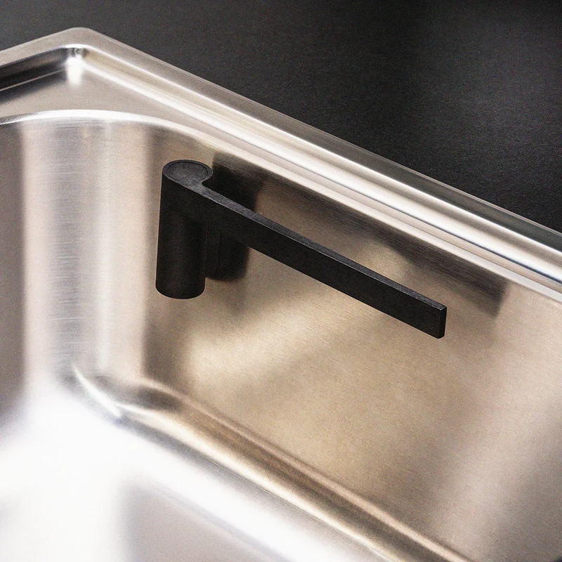 Vaatdoekhouder magnetisch bio zwart - Happy Sinks