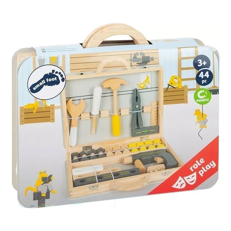 Werkzeugkoffer für Kinder ab 3 Jahre (aus Holz)