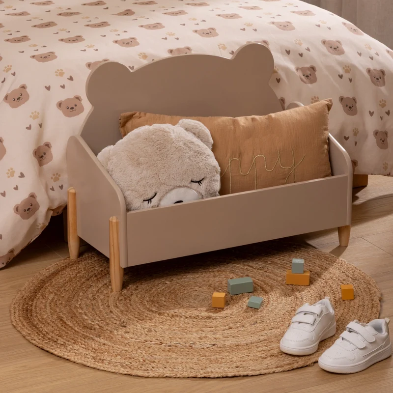 Bruine houten opbergbak kinderkamer Atmosphera