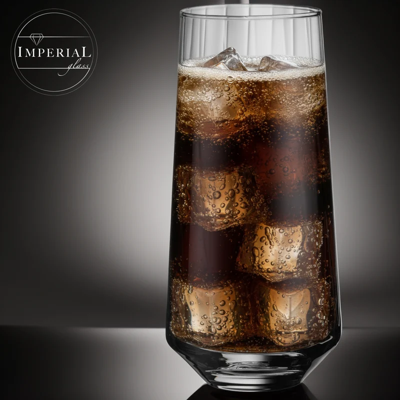 IMPERIAL geriffelte Trinkgläser 6er Set aus Crystalline Glas 420ml Spülmaschinenfest