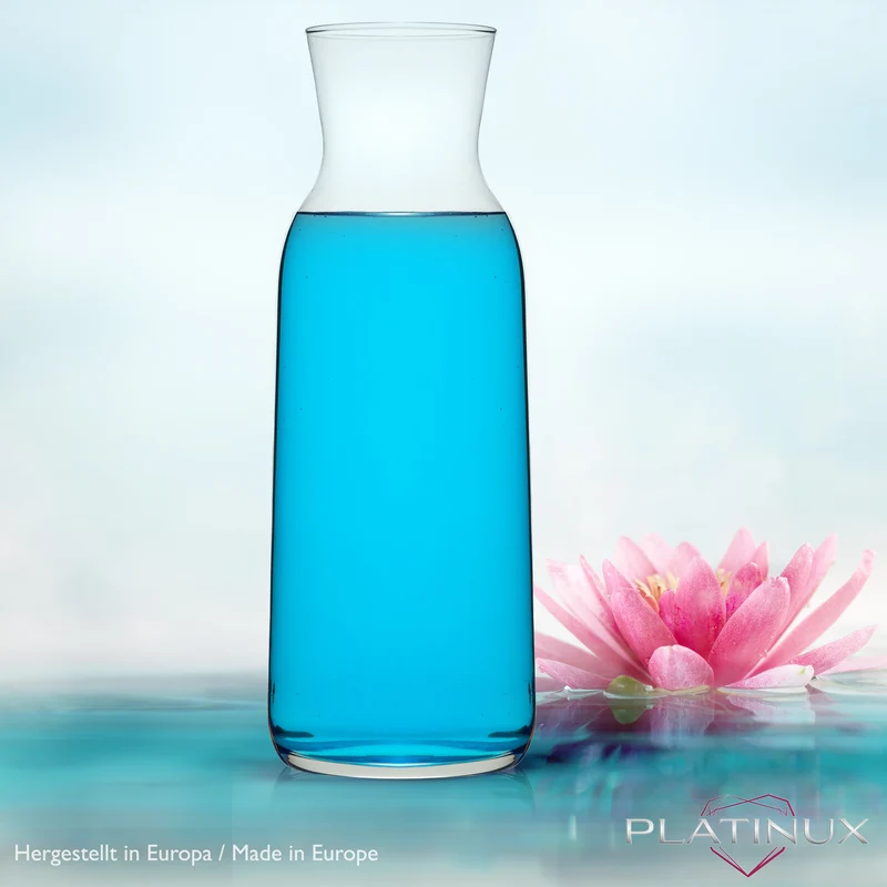 PLATINUX Karaffe aus Glas 1000ml (max. 1130ml) Wasserkaraffe