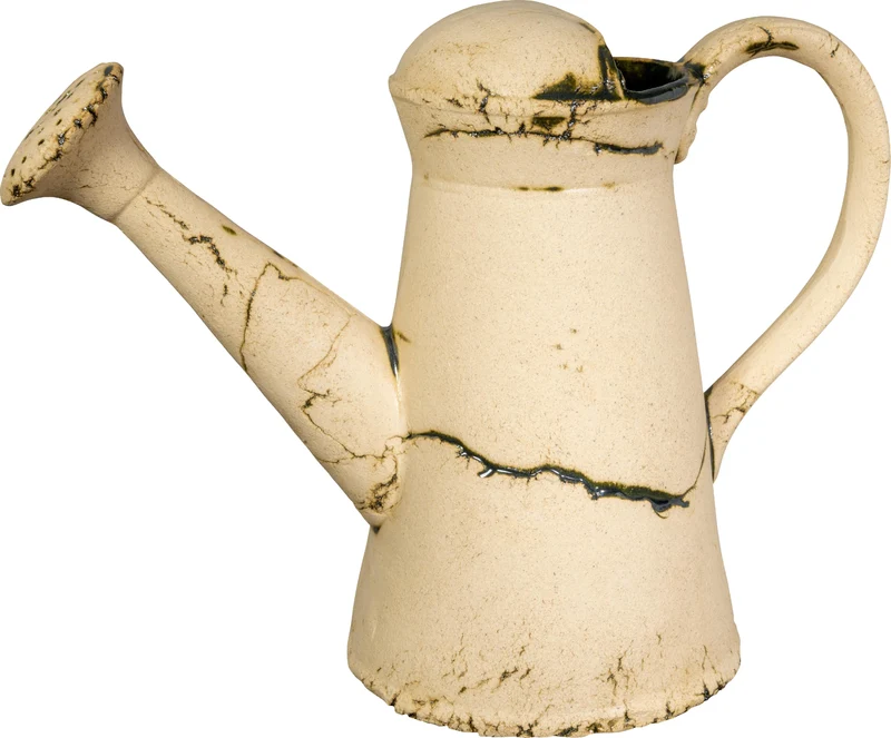 PLATINUX Steingut Deko Gießkanne Grün 36x16,5x26,5cm