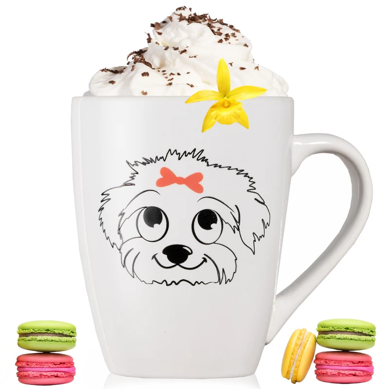 PLATINUX Kaffeetasse mit Griff 250ml Tasse mit Hunde Motiv "Susi" Teetasse