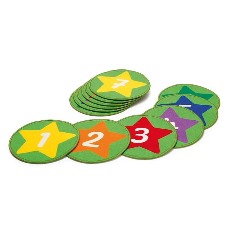 Zahlenteppiche 'Circelino 1-12' | Durchmesser 40 cm | mit isolierender Filzunterseite | Made in Germany