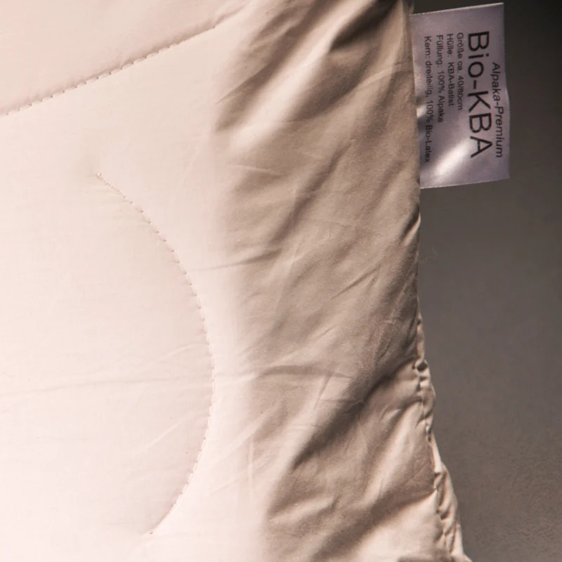 Kopfkissen 80x40 cm Premium mit 100 % Alpakafüllung | individuell höhenverstellbar