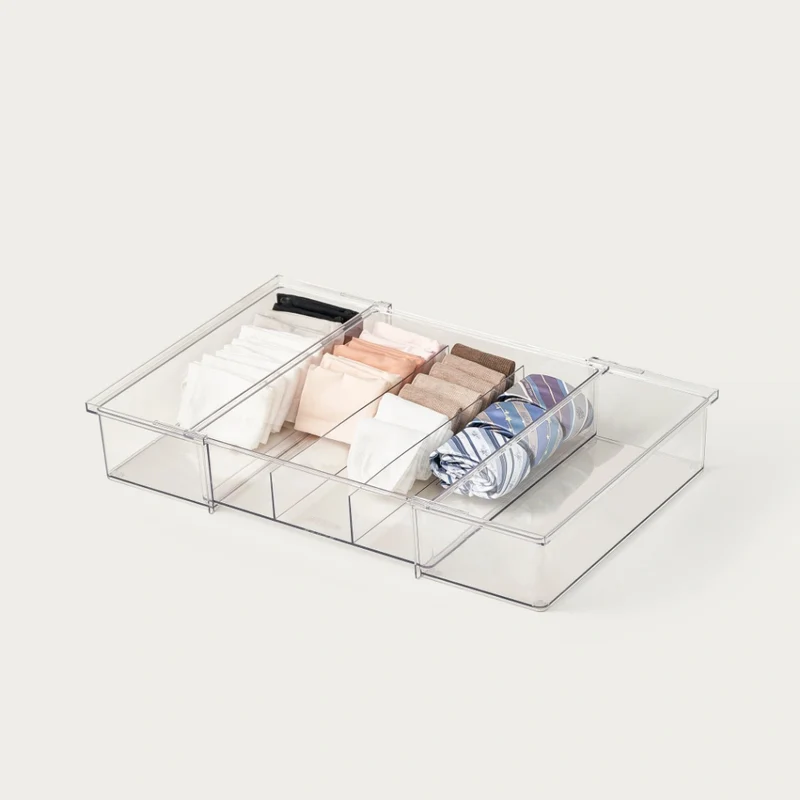 So Clever x Vacane Schubladeneinsatz ausziehbar 5-Fächer 10 cm hoch