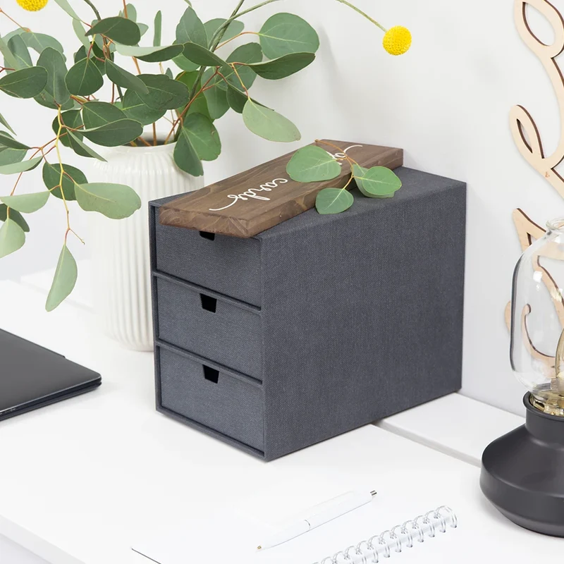 Schreibtisch-Organizer mit 3 Schubladen Bigso Box of Sweden