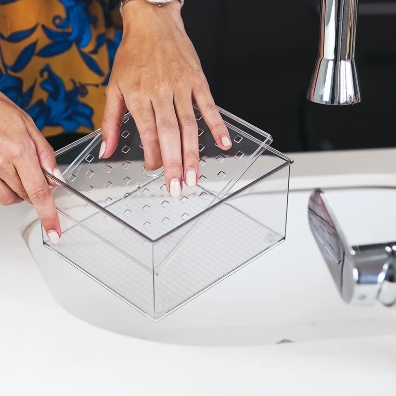 So Clever x Vacane Kühlschrankbehälter mit Schublade und Abtropfeinsatz Medium