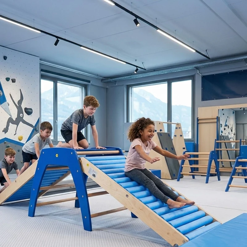 Rollenrutsche im Set | Sportgerät für Kinder - 3 teilig | Birkenholz und Polyethylen | ab 3 Jahren | Made in Germany