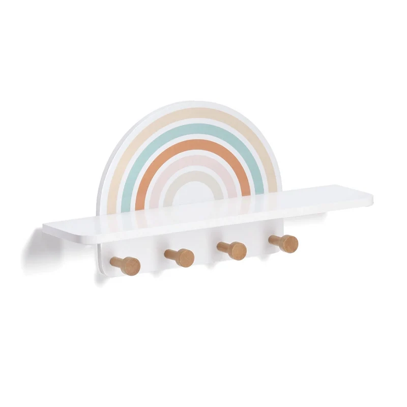 Kinder Wandgarderobe Regenbogen Zeller Present