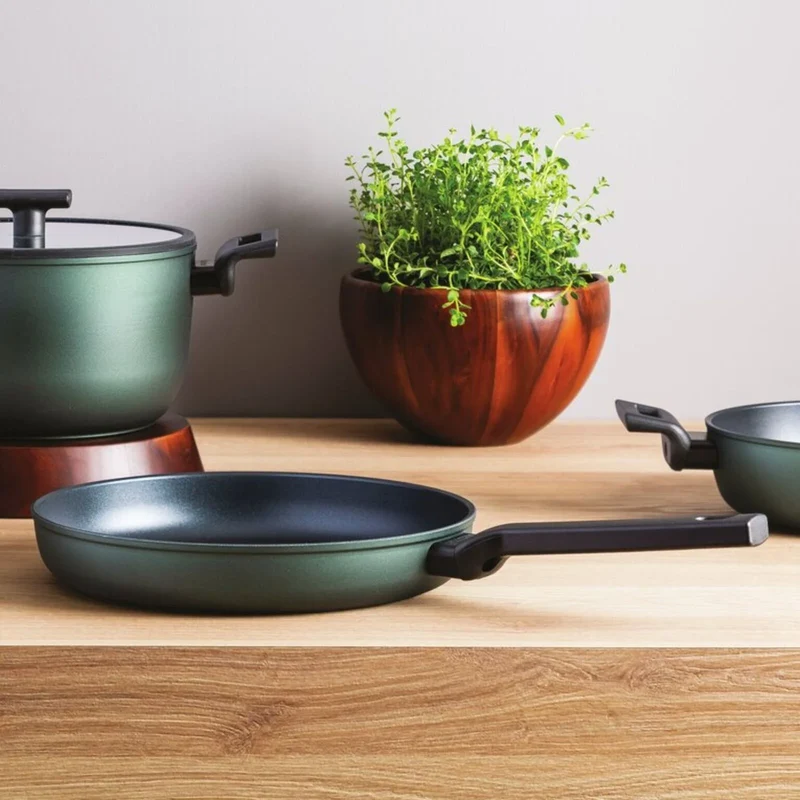 Sambonet Titan Pro Green Padella Alta un Manico in Alluminio