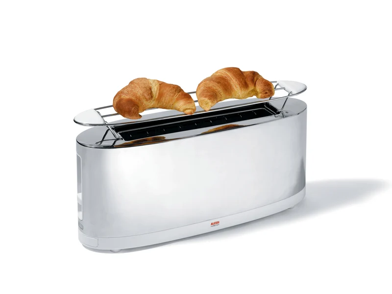 Alessi Tostapane con griglie Scaldabrioche, Bianco