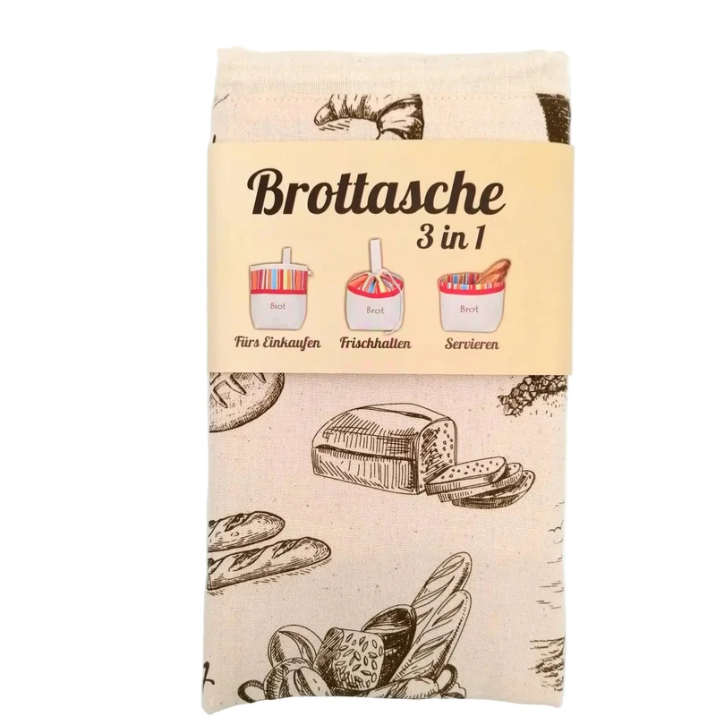 Brottasche 3 in 1 braun gemustert