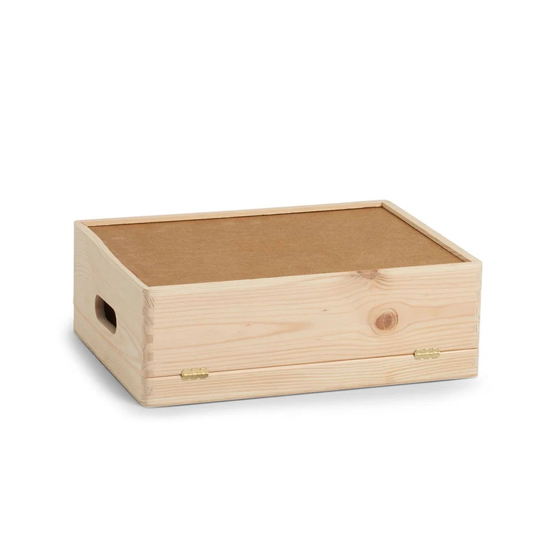Holzkiste mit Deckel 40x30x14 cm Zeller