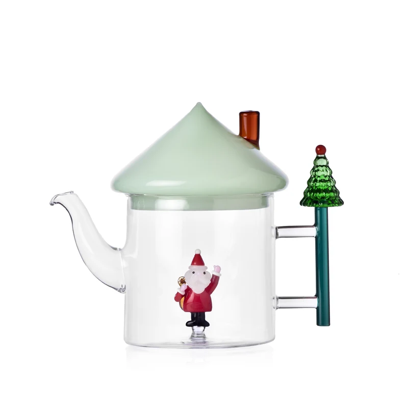 Ichendorf Christmas Tales Teiera Babbo Natale Tappo verde