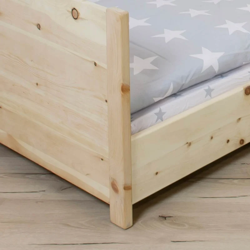 Mitwachsendes Kinderbett 'Sweet Sleep' L 140 x B 70 cm | aus unbehandelter Zirbe | inkl. Lattenrost | Made in Germany