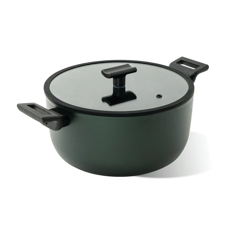 Sambonet Titan Pro Green Casseruola Alta due Manici in Alluminio