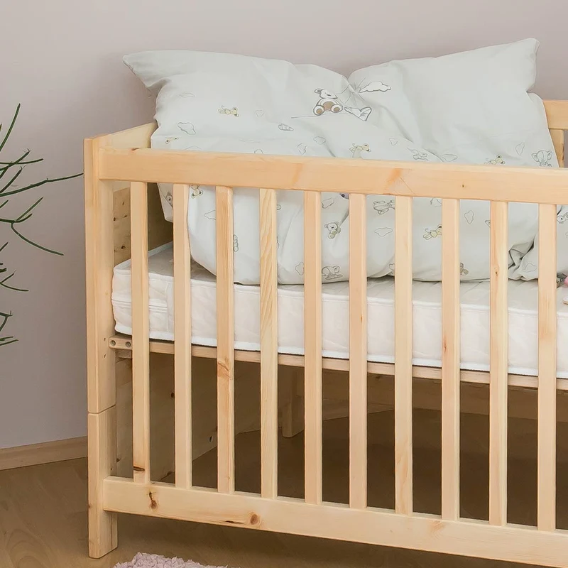Mitwachsendes Gitterbett 'Sweet Sleep' | aus Zirbe inkl. Lattenrost | höhenverstellbar | Handgemacht in Deutschland